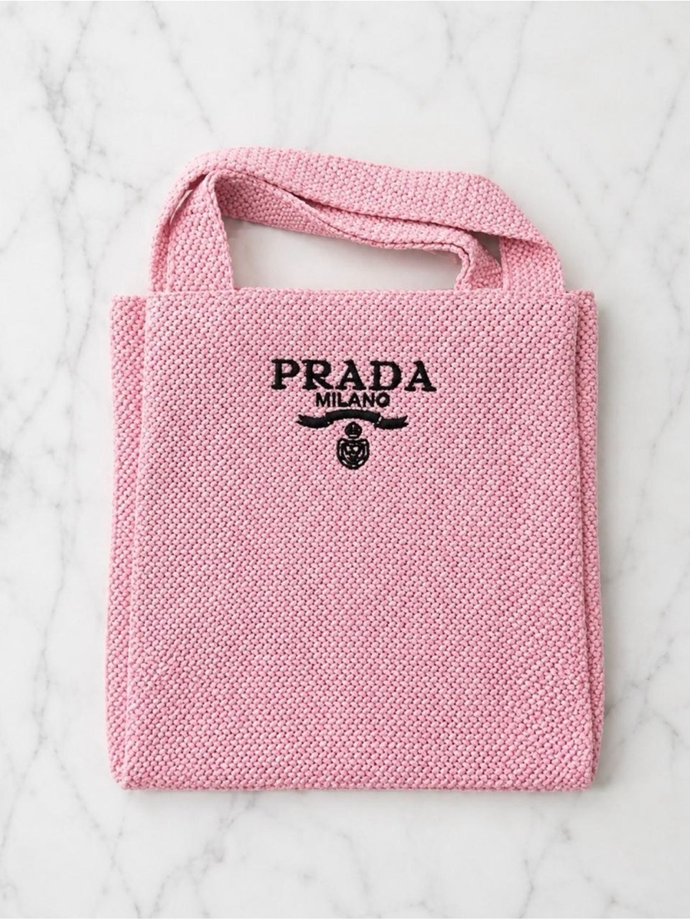 Prada Pink Crochet Tote